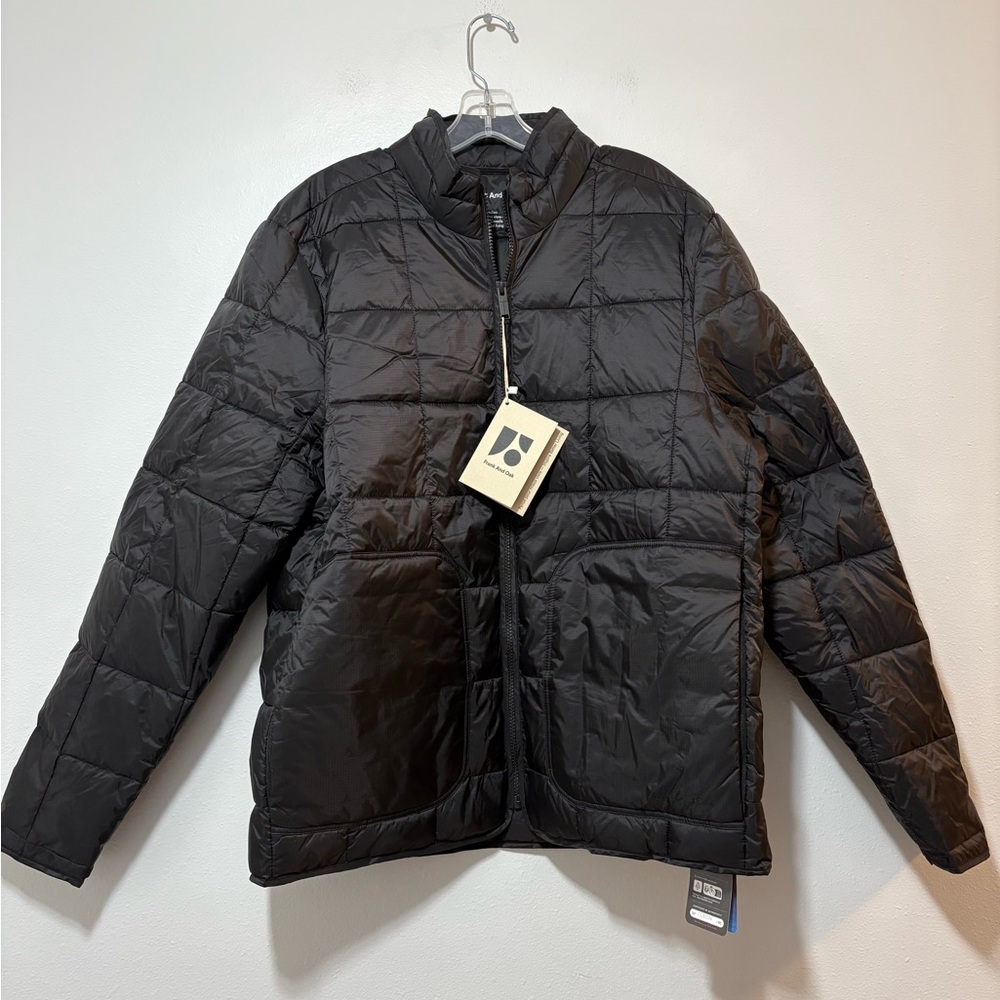 Frank And Oak Jacket Men’s XL Black Aero Packable Puffer Thermore Insulated